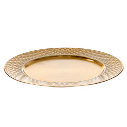 BOUGEOIR LOSANGES DORÉ 33CM