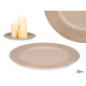 PORTAVELAS CIRCULOS TAUPE ENVEJECIDO 33CM