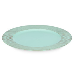 PORTAVELAS CIRCULOS VERDE ENVEJECIDO 33CM