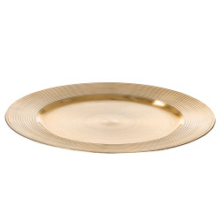 CANDLE HOLDER CIRCLES GOLDEN 33CM