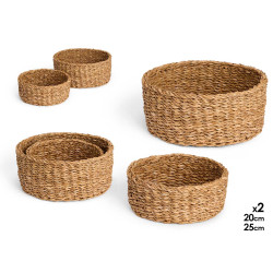 SET 2 CESTOS REDONDOS 25CM DIAM
