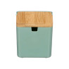 GREEN SUGAR BOWL BAMBOO LID