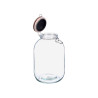 TARRO HERMETICO TAPA COLOR COBRE 4L