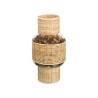 SUPORTE VELA VIDRO E RATTAN GRD