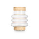 RATTAN SMALL GLASS HOOPS CANDLE HOLDER