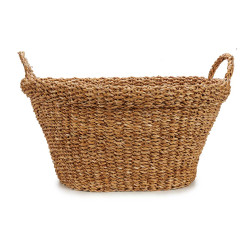 BIG OVAL BASKET WITH HANDLE