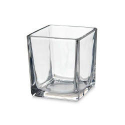 GLASS CANDLE HOLDER 8X8