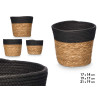 CONJ 3 CESTOS REDONDOS 19CM ALTO PRETO