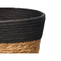 SET 3 CESTI ROTONDI 19CM ALTO NERO