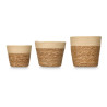 SET 3 PANIERS RONDS 19CM HAUT NATUREL