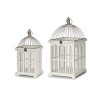 SET 2 JAULAS MADERA BLANCA CUADRADA