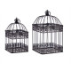 SET 2 JAULAS METAL CUADRADAS NEGRO