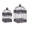 SET 2 JAULAS METAL CUADRADAS NEGRO