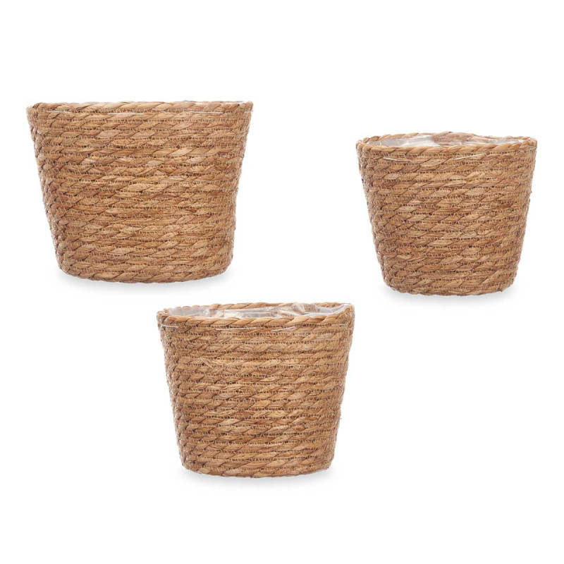 SET 3 ROUND ESPARTO BASKETS MEDIUM