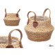 FOLDABLE BASKET WITH HANDLES MIXED ESPARTO 20CM