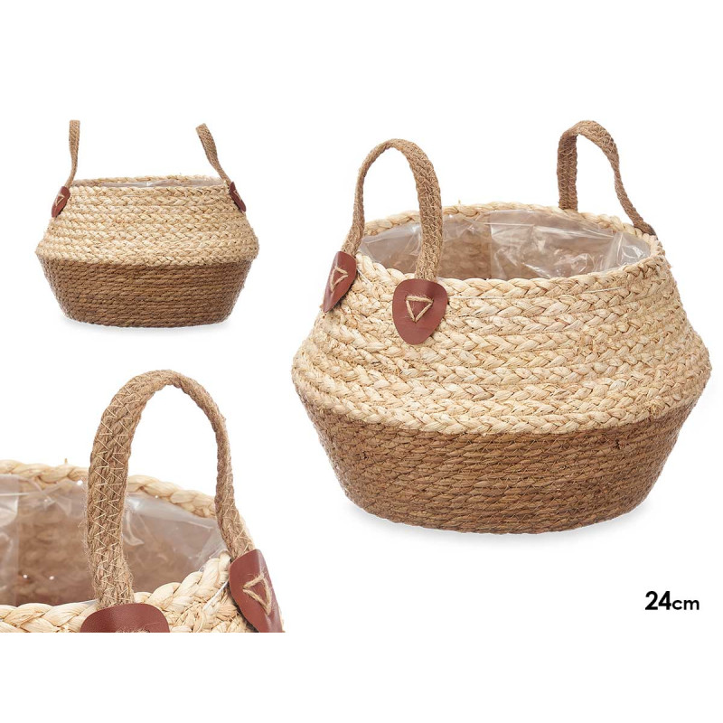 CESTO PLEGABLE ASAS ESPARTO MIXTO 24CM