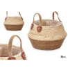 CESTO PIEGHEVOLE MANIGLLIE SPARTO MISTO 24CM