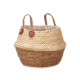 FOLDABLE BASKET WITH HANDLES MIXED ESPARTO 30CM