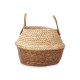 FOLDABLE BASKET WITH HANDLES MIXED ESPARTO 30CM
