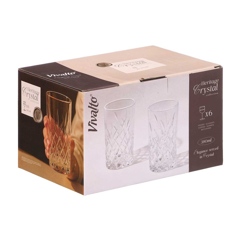 VERRE DÉCOUPÉ 380ML TRANSPARENT