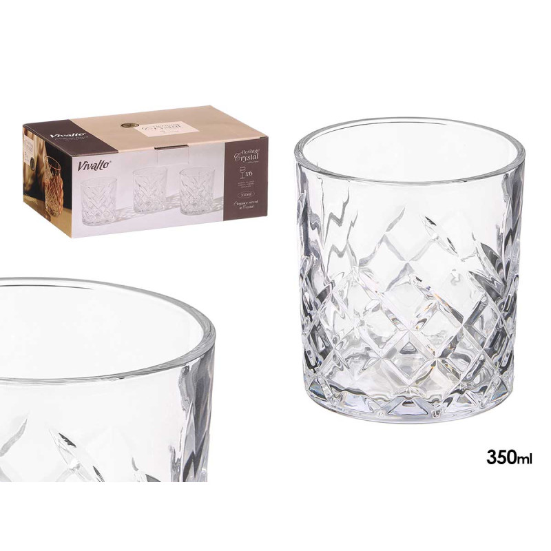 VERRE DÉCOUPÉ 350ML TRANSPARENT