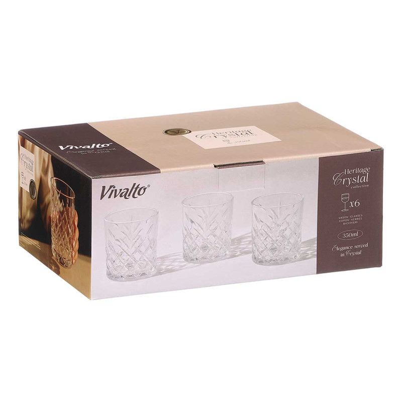 VERRE DÉCOUPÉ 350ML TRANSPARENT