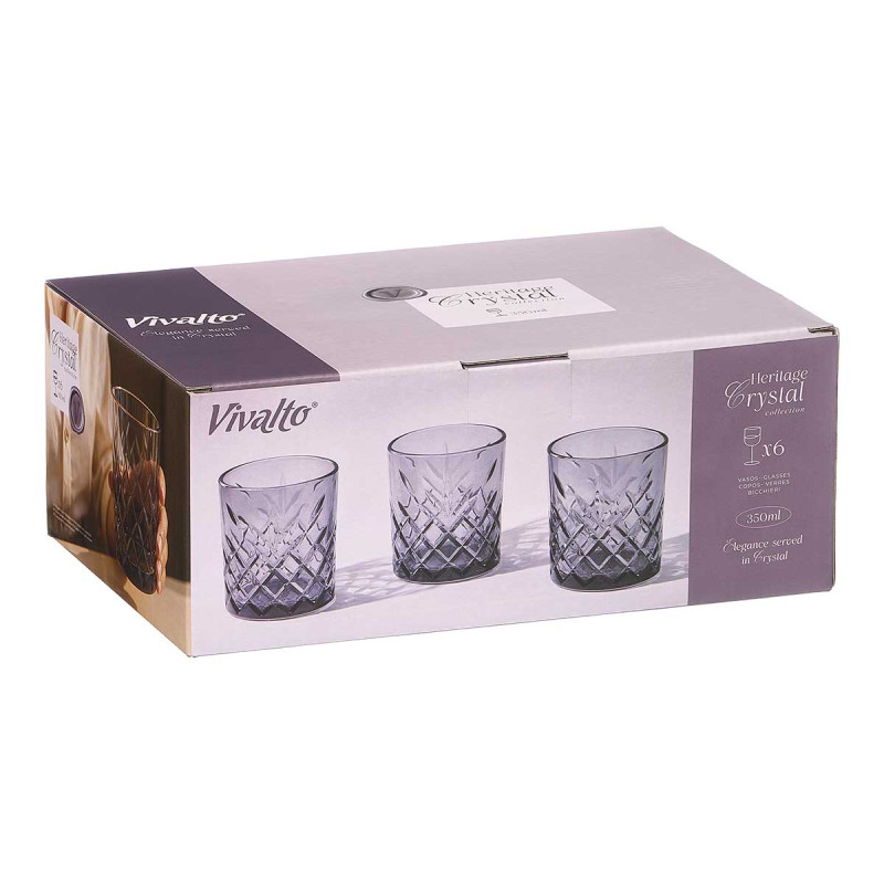 350ML SMOKY DIE-CUT GLASS
