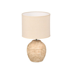 LAMPADA ENVELHECIDA REDONDA RISCAS HOR 33CM