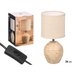 LAMPADA VINTAGE ROTONDA RIGHE ORIZZONTALI 28 CM