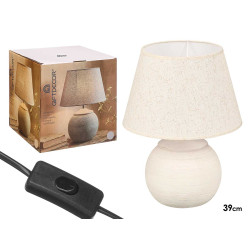 STRIPED WHITE LAMP 39CM