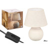 LAMPE À RAYURES BLANCHE 39CM