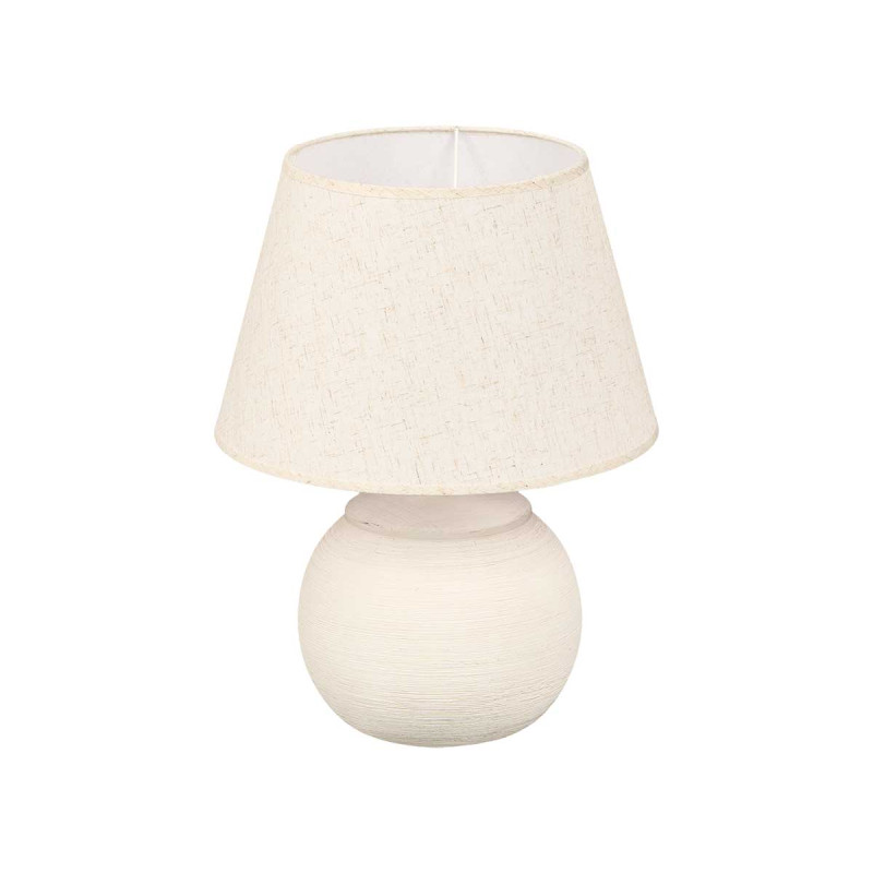 LAMPE À RAYURES BLANCHE 39CM