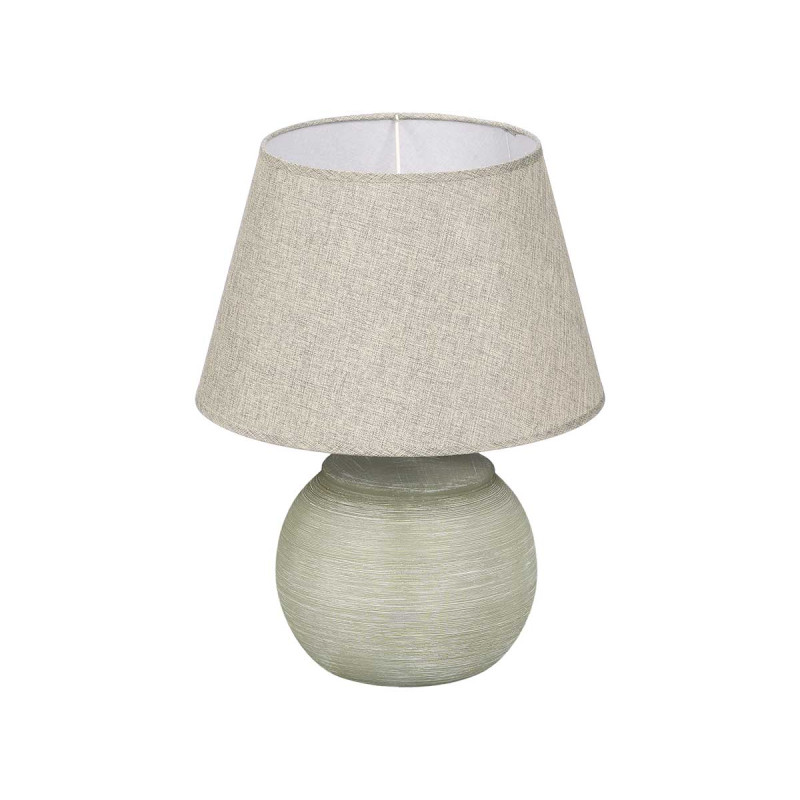 STRIPED GREEN LAMP 39CM