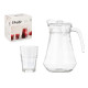 SET 5PCS JARRA VASOS REFRESCO