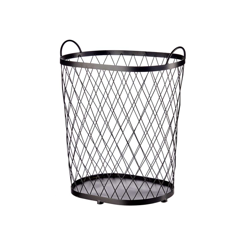 PANIER METALIQUE NOIR AVEC ANSES 
