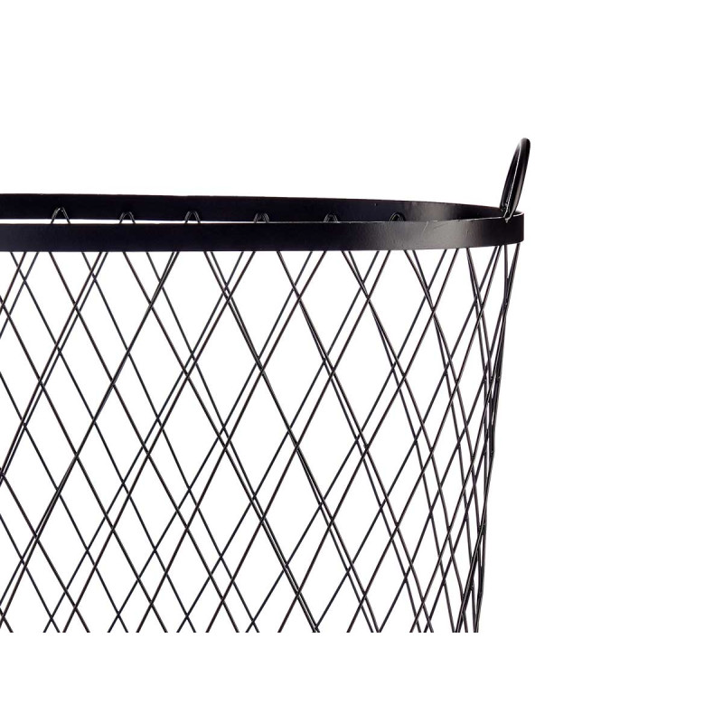 PANIER METALIQUE NOIR AVEC ANSES 