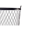 BLACK METAL BASKET WITH HANDLES