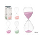 SABLIER 15CM ASRT 3 COUL PASTEL ENVIRON 45 MINUTES