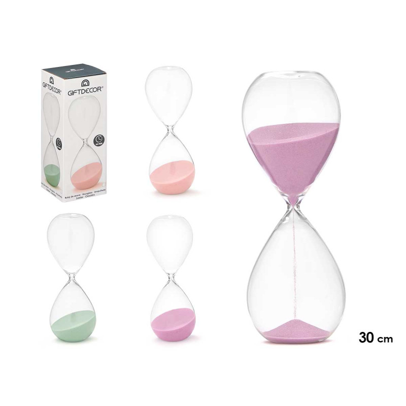 OROLOGIO SABBIA 30CM ASS 3 COL PASTEL 60 MIN APROX