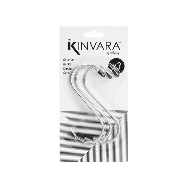 SET 3 LARGE METAL HOOKS 