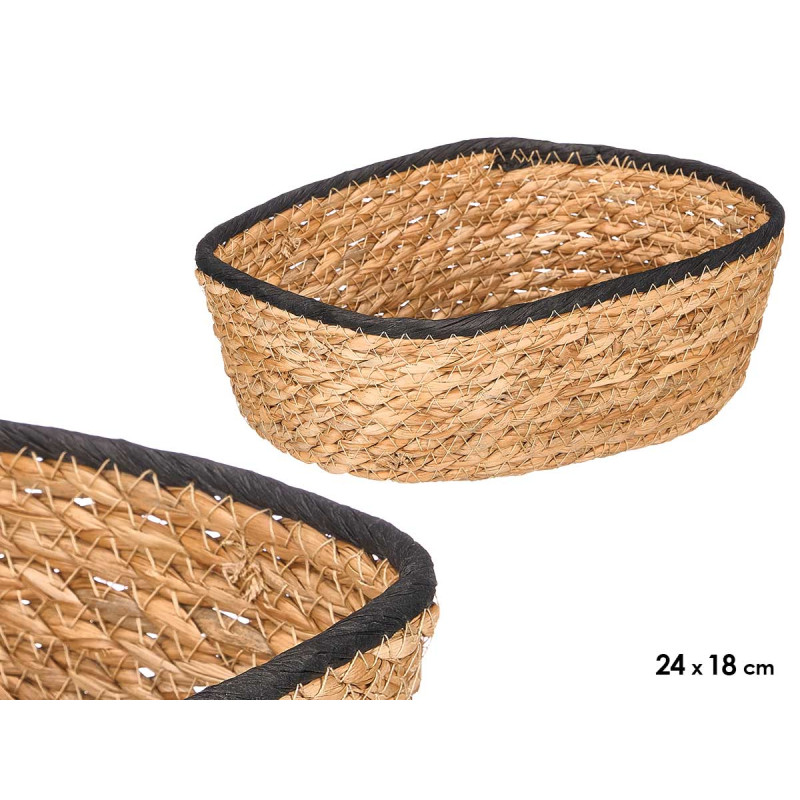 CESTINO RETTANGOLARE 24X18CM NERO 
