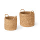SET 2 PANIERS CYLINDRIQUES POIGNÉES 32CM DIAM.