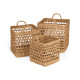 SET 3 CESTI QUADRATI TRAFORATI 37X37CM