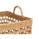 SET OF 2 SQUARE BASKETS WITH HANDLES 37X37CM