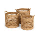SET 3 CESTI ROTONDI TRAFORATI 40CM DIAMETRO