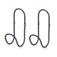 SET 2 HANGERS BLACK RING