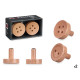 SET 2 CINTRES EN BOIS COULEUR NATURELLE