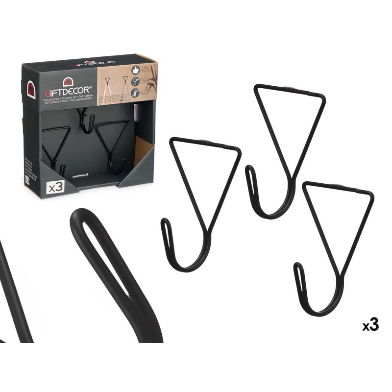 SET 3 APPENDINI TRIANGOLO NERO