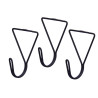 SET 3 HANGERS BLACK TRIANGLE