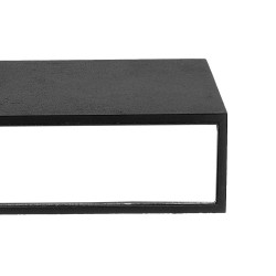 DUAS PRATELEIRAS COM ESPELHO 30CM PRETO
